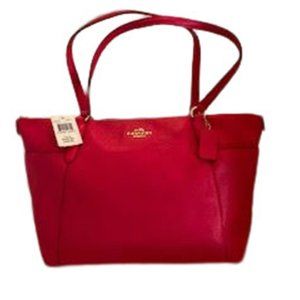 Coach Ava Zip Top Tote in Pebble Leather NWT